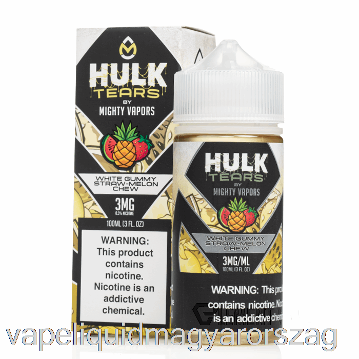 Fehér Gumiszerű Szalma Dinnye Rágó - Hulk Könnyek - 100ml 6mg Vape Folyadék
